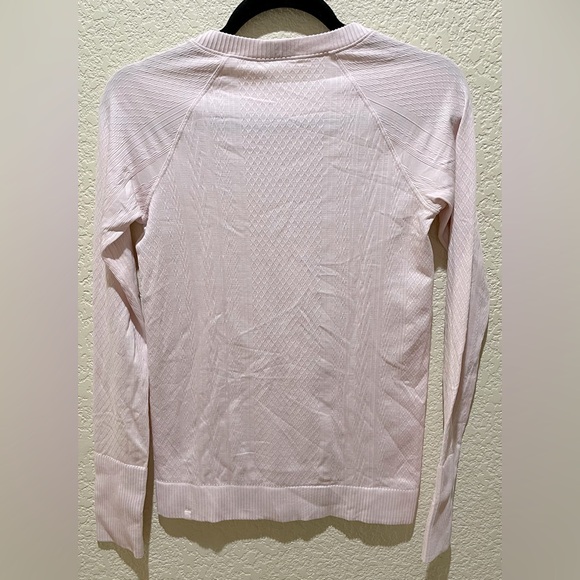 Lululemon Rest Less Pullover Blissful Pink Textured Long Sleeve Top Size 4? - Picture 8 of 13